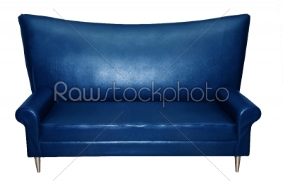 luxury blue sofa armchair isolated