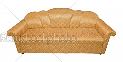 luxury brown sofa armchair isolated