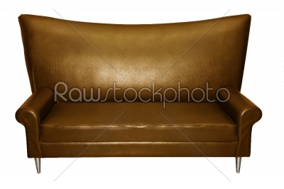 luxury brown sofa armchair isolated