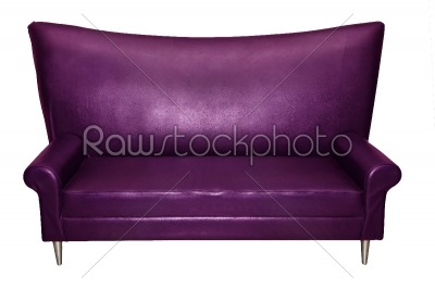 luxury purple sofa armchair isolated