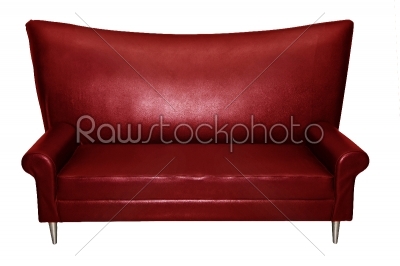 luxury red sofa armchair isolated