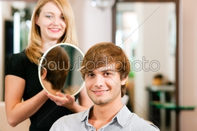 Man at the hairdresser