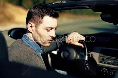 Man driving