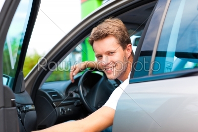 Man in the car