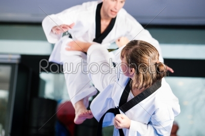 Martial Arts sport training in gym