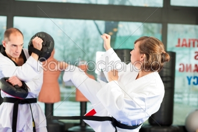 Martial Arts sport training in gym