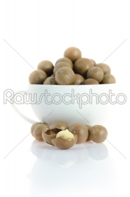 nuts in white  cup