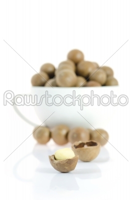nuts on white
