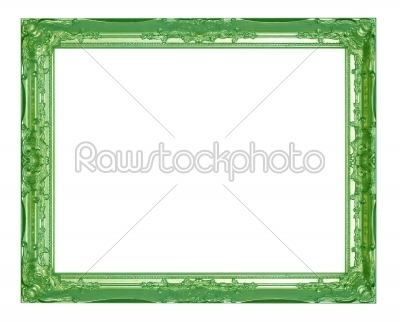 Old green picture frame