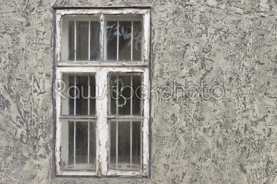 one  window of wood closed on the wall of a house bulgarian  wit