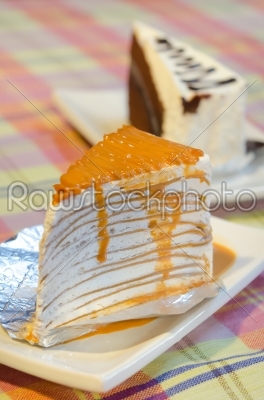 orange crepe cake