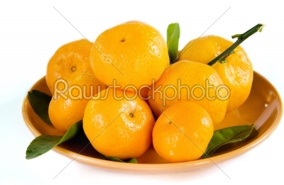 orange on dish