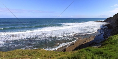 panorama of a wild coast