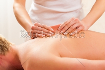 Patient at the physiotherapy - massage