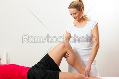 Patient at the physiotherapy