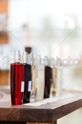 Perfume in drugstore or shop