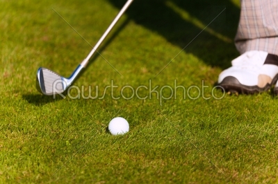 Playing Golf - hit the ball