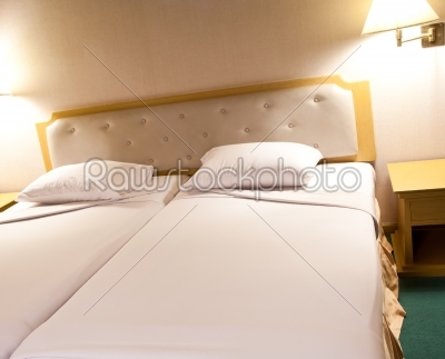 prepared double bed