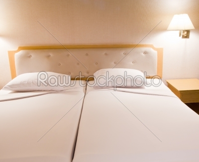 prepared double bed