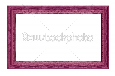 Purple vintage wooden picture frame