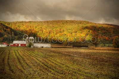 Red barn in upstate New york