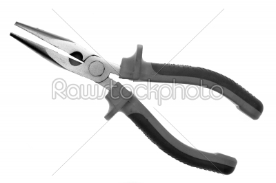 Red pliers isolated on a white background.  