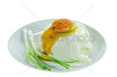 rice and egg with sauce 