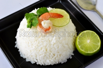 rice and shrimp
