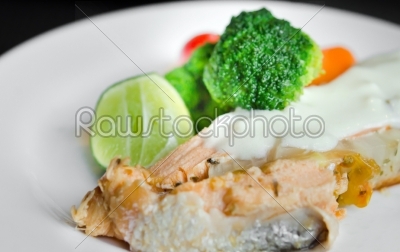 salmon with cream sauce