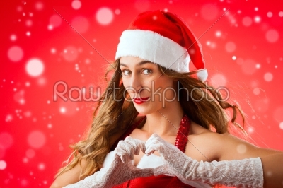 Santa Claus woman being seductive