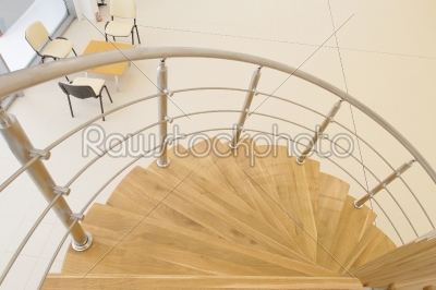 screw, wooden staircase in room