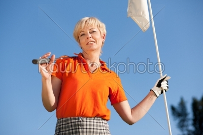 Senior female Golf player