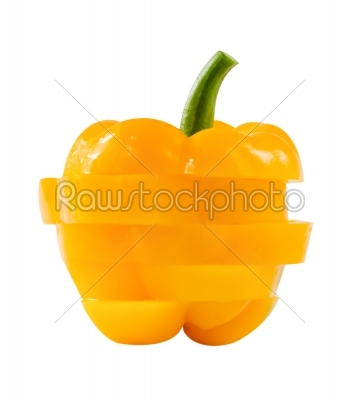 slice  yellow  sweet pepper