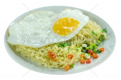 spicy noodles and egg