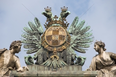 Statue composition - Albertina, Vienna closeup