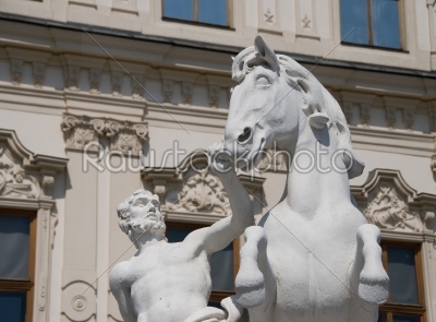 Statue in front of Belvedere Palace