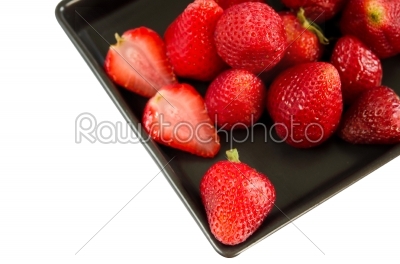 strawberry on dish