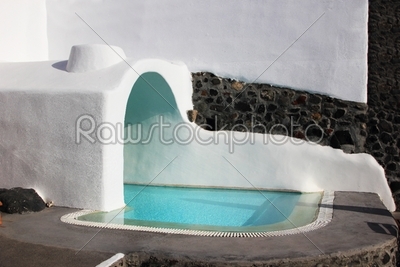 Swimming pool  at santorini