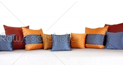 The colorful pillows
