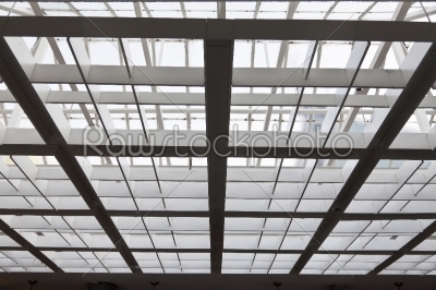 the metal and glass roof