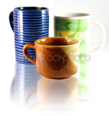 Three color coffee cup