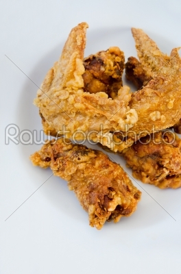 top view fried chicken