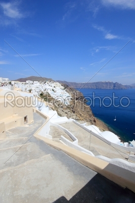view of Fira town - Santorini Greece