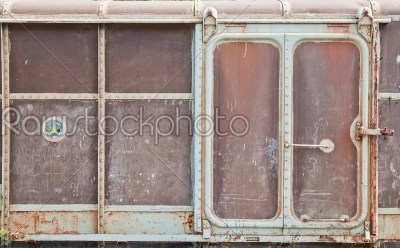 vintage railroad which ruin and rusty at station