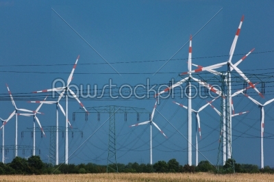 Wind turbines in strong heat haze