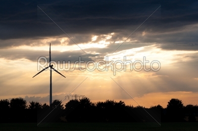 Windmill in the evening