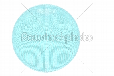 Wire Globe Full Blue White Backgound