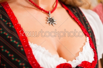 Woman with decollete in Bavaria