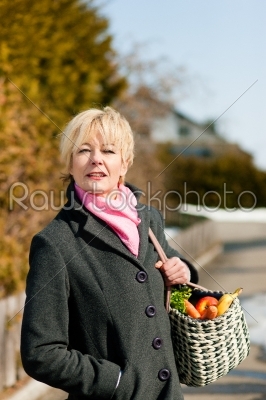 Woman with her groceries