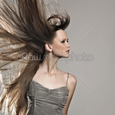 woman with magnificent hair
